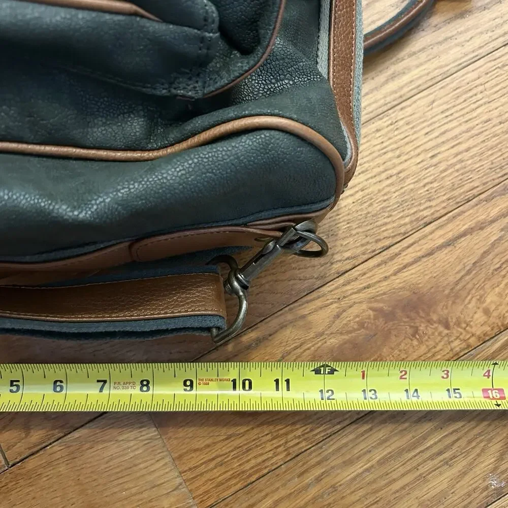 Vintage Boston Traders 100% Leather Pebbled Duffel Shoulder Crossbody Bag